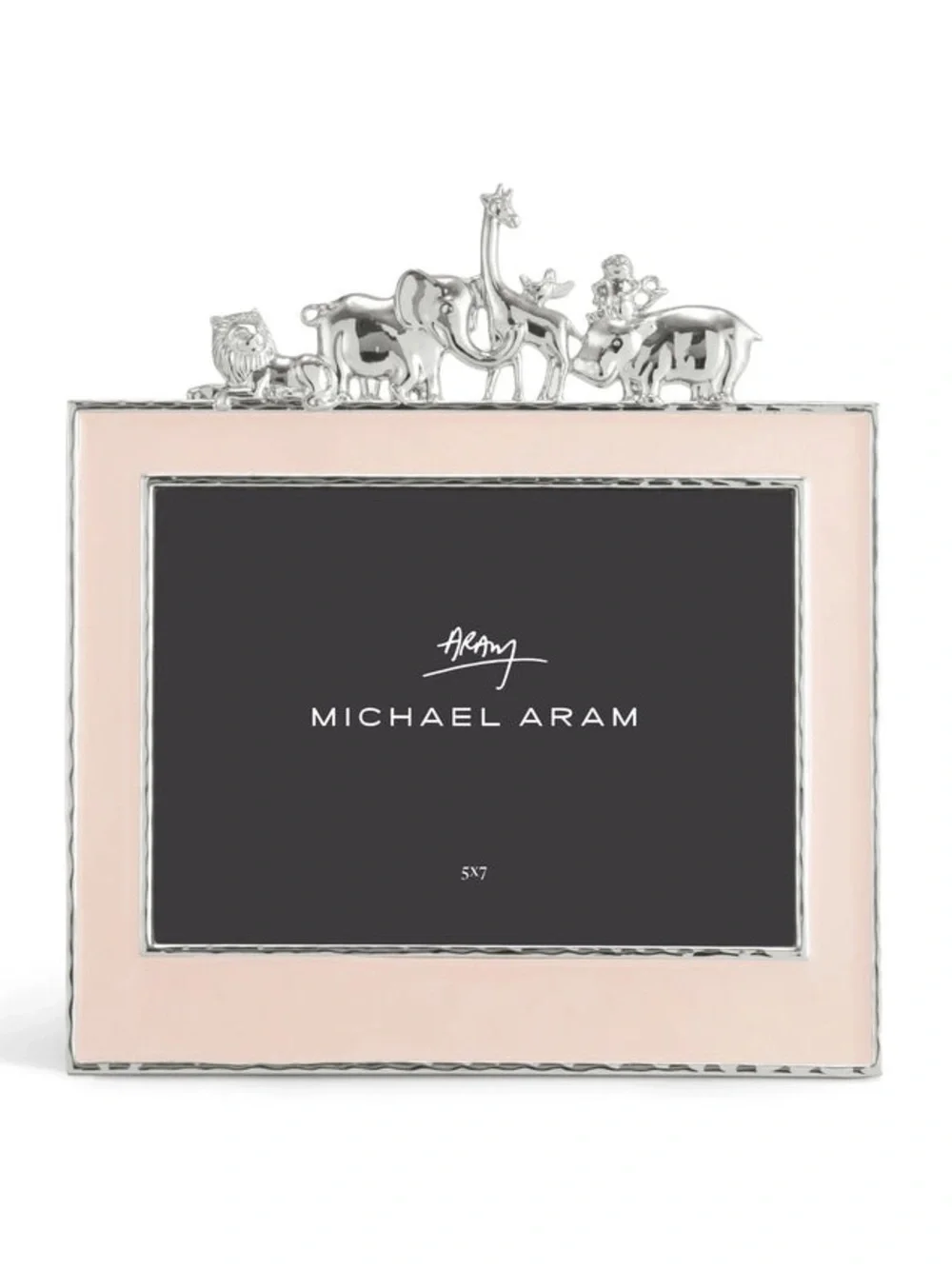 Michael Aram Pink Enamel Frame with Safari Animal Accents